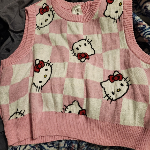 Hello Kitty Pink Knit Sweater - Picture 1 of 4